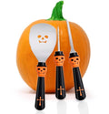 Black 3-Piece Pumpkin Carving Kit Set - Heavy Duty Stainless Steel Halloween Tools