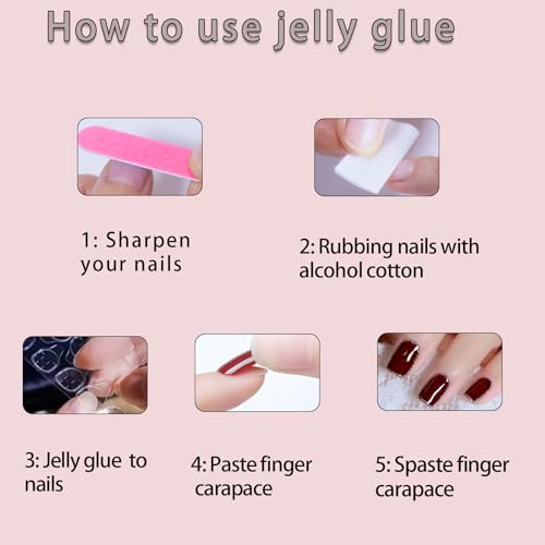 Pink Acrylic Short Square Nails with Iced Camellia Design - 32pcs Press On Fake Nails