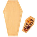 Coffin-Shaped Cutting Board with Juice Groove - Halloween Charcuterie Board, Bamboo