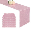 Pink Sequin Table Runner 12x72 Inch - Glitter Party Decor for Weddings & Events - 6 Pack - Pink
