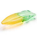 Glass Serving Plate - Corn Shaped Snack Platter for Holidays & Parties - 8.3 x 2.6 Inch