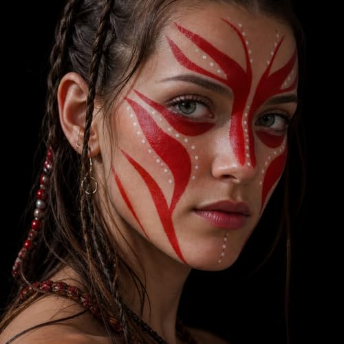 Red Oil-Based Face Paint Stick Full Coverage Waterproof Stage Makeup - #03 Red