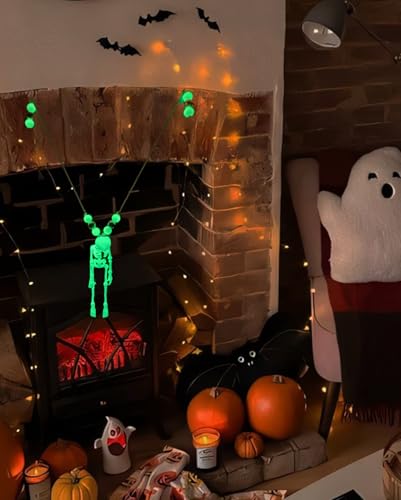 2pcs Luminous Skeleton Halloween Curtain Tiebacks - Creepy Decor Accessories
