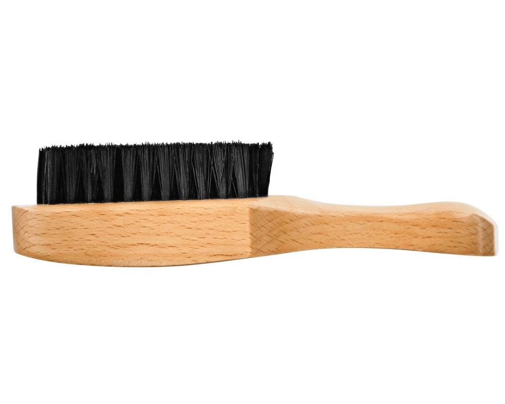 Suavecito Barber Brush - Premium Wood Handle for Hair Cutting & Cleaning | Ideal for Barbershop Use