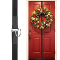 Adjustable Door Wreath Hanger No Damage Wrap-Around Hook Black - HMOKGRT