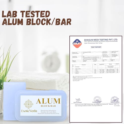 Natural Alum Stone Deodorant & Styptic for Sensitive Skin - 100% Potassium Alum Block