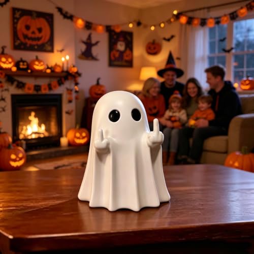 Halloween Ghost Figurine - Funny Cute Spooky Halloween Decor Ornament
