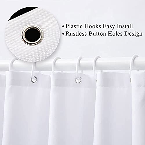 Violet Halloween Castle Shower Curtain with 12 Hooks - 72x72 Inches