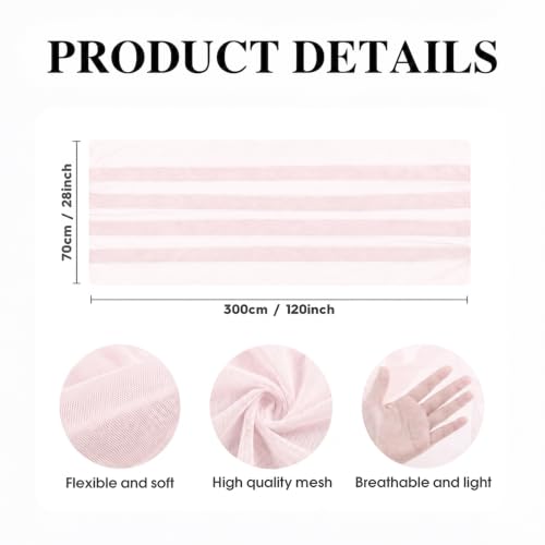Blushing Pink Gauze Table Runner 28x120 Inch - Seasonal Home & Dining Decor