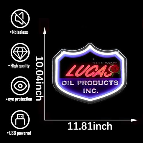 Dimmable Neon Wall Sign for Garage & Auto Shop Decor - Racing Car Lover Gift