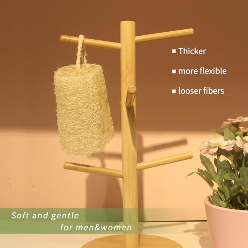 6Pack Luffa Sponges Gentle Exfoliating Body Scrubber for Shower Natural Loofah Sponge Unveil Your Skin's Natural Beauty…