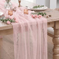 Blushing Pink Gauze Table Runner 28x120 Inch - Seasonal Home & Dining Decor