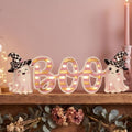 Pink Halloween LED Wooden Sign - Ghost Design, Rustic Home Decor, 3x4 Inches - Variation: Pink Ghost