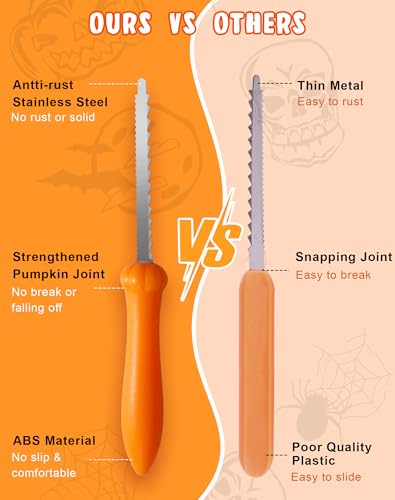 Pumpkin Carving Kit Tools Set - Halloween Stainless Steel Stencils & Accessories - Variation 27