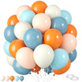 Orange and Blue Balloons Kit - 60 Pcs 12 Inch Party Decorations with Ribbons - Variation of THIS listing