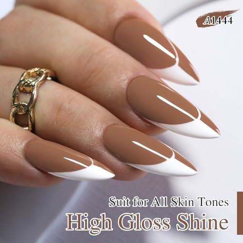Double Rhythm 15ML Gel Polish Light Brown Sheer Same Bottle - Rose Nude Variation