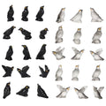 Halloween Luminous Crow Car Decor - 30PCS Witchy Goth Mirror & Dashboard Accessories - Variation A