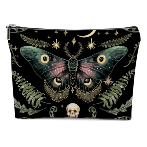 Multicolor Butterfly Makeup Bag - Gothic Travel Cosmetic Pouch for Women & Girls