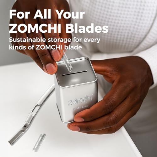 Silver Razor Blade Bank for Used Double Edge Safety Razors - Safe Disposal Container
