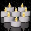 Flameless LED Tea Lights Candles 50 Pack Warm Yellow Battery Operated
