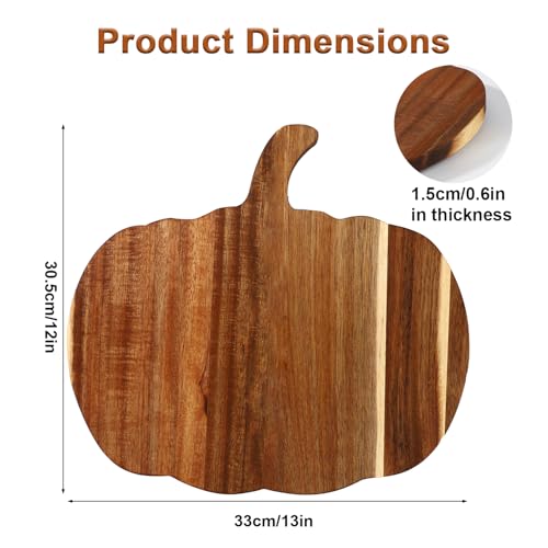 Halloween Pumpkin Shaped Wooden Cutting and Serving Board - Fall Kitchen Decor