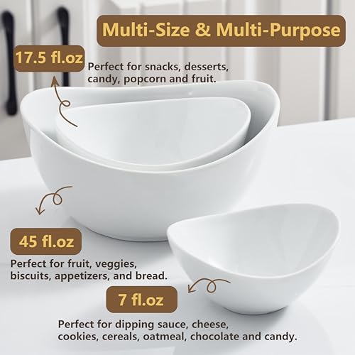 Gomakren 3-Tier Serving Bowl Set with Black Stand, Chip & Dip Holder