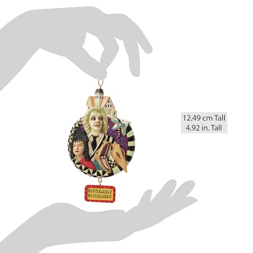 Beetlejuice Jim Shore Hanging Ornament - Cult Classic Holiday Decor, 4.92 Inch