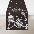 Halloween Skeleton Spider Table Runner 13x72in - Spooky Decor for Parties