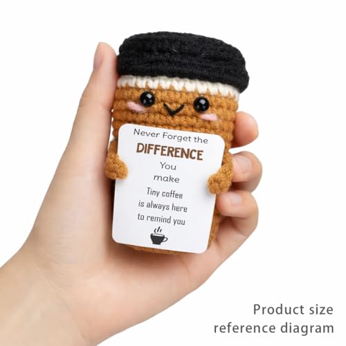 Mini Crochet Coffee Difference Ornament - Graduation & Gift Decoration - Variation of This Listing