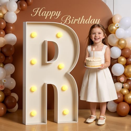 Giant 3FT Light Up Marquee Letter R - DIY Wedding & Party Decor