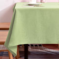 Waterproof Sage Rectangle Table Cloth 57x118 Inches - Easy Care Faux Linen