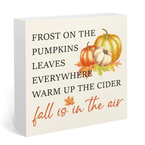 Autumn Leaves Pumpkin Decoration Box - Fall Halloween Thanksgiving, Air