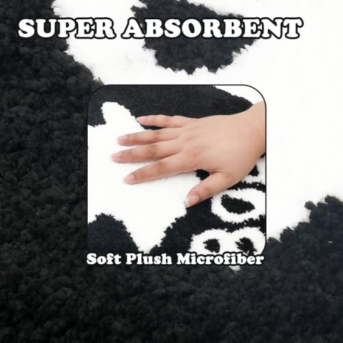 Halloween Toilet Seat Cover Ghost Boo Black & White Bathroom Decor