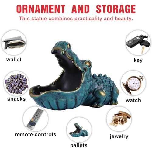 Green Alligator Candy Dish - Animal Candy Bowl for Office & Entryway Decor