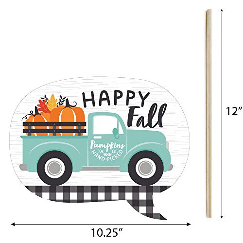 Fall Truck Photo Booth Props Kit - Harvest Pumpkin Party Supplies, 30 Pieces