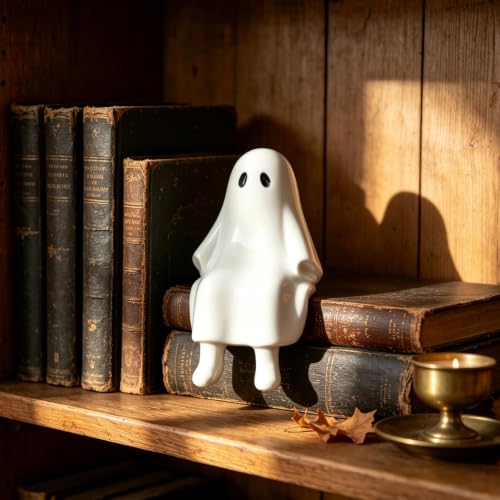 Halloween Ghost Figurine - Sitting Posture Resin Ghost Statue - Style 7
