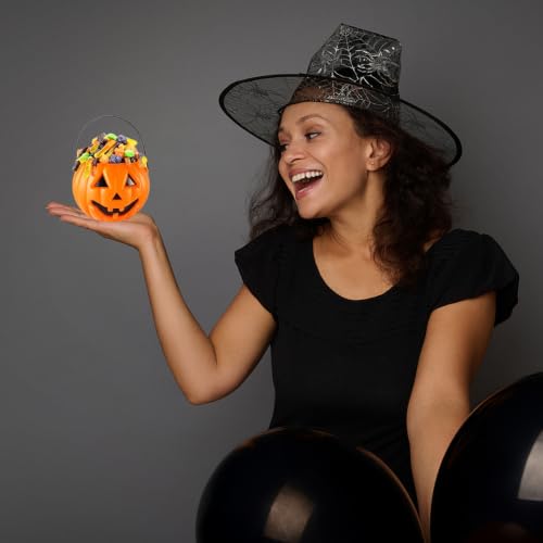 Mini Halloween Candy Holders Set - 38pcs Multicolor Plastic Pumpkin Ghost Cauldrons
