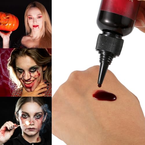 Professional SFX Makeup Kit with Liquid Latex, Blood, Face Paint & Sponges