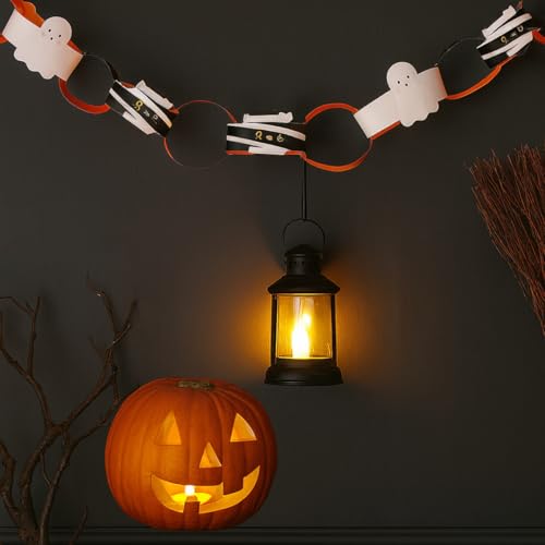 Halloween Paper Garland - 100 Precut Spooky Prints DIY Party Decor & Classroom Craft