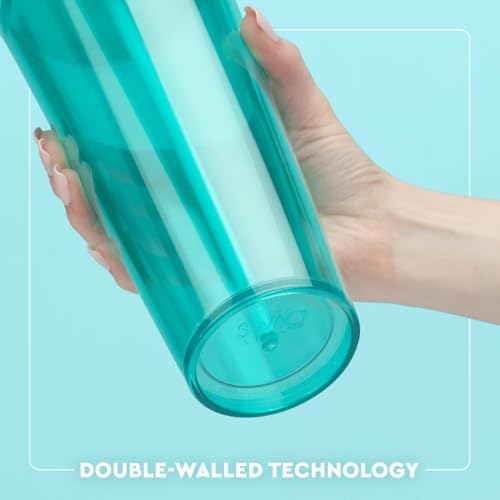 24oz Plastic Tumbler with Lid & Straw - Boo Crew Ghost Variation
