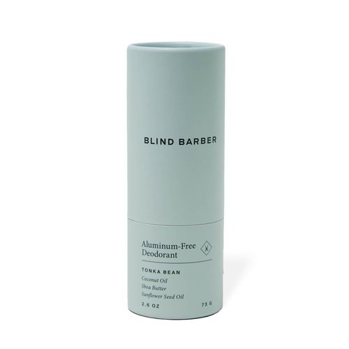 Blind Barber Aluminum-Free Deodorant - 98% Natural Men's Stick With Shea Butter & Coconut Oil - Odor-Fighting Tonka Bean Scent (2.3 oz)