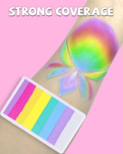 Rainbow Cake Face Paint - Summer Field 50g Water Activated Hypoallergenic Non-Toxic Makeup