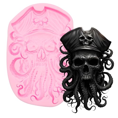 Pirate Skull Silicone Mold for Cakes, Candy, Chocolate, DIY Crafts - Variation CRR-144