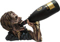 Zombie Wine Bottle Holder - Halloween Decor, 12-Inch Hand-Painted Resin Display Rack