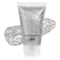 Mysense Silver Body Glitter Gel - Chunky Sequins & Fine Glitter for Face Hair & Body - Variation #06 Silver