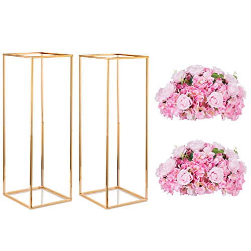 Wedding Vase and Artificial Flower Set - Elegant Centerpiece Decor, 2 Vases & 2 Floral Balls