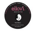 Ellovi All-Natural Unisex Body Butter - Noir Blanc - Pure Enough to Eat - Made With Just 6 Vegan Ingredients - 100% Plant-Based Hydrating Moisturizer For Naturally Healthy Skin (3.4 fl. oz/100ml)