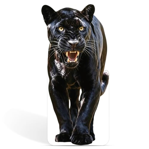 Black Jaguar Cardboard Cutout Standee - Large Jungle Safari Animal Photo Booth Prop