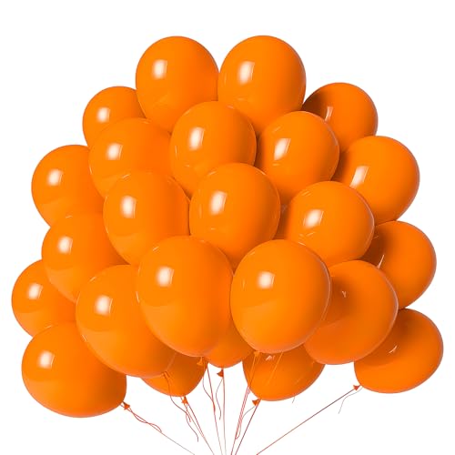Orange Latex Balloons 100 Pack 12 Inch Party Decorations - Extra Thick