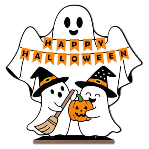 Halloween Boo Wooden Sign Table Decorations - Variation Halloween02
